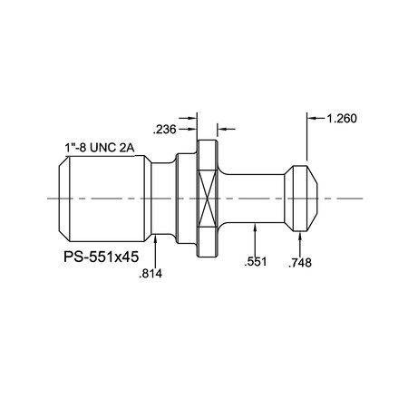 Tj Davies Co Solid Retention Knob PS-551X45
